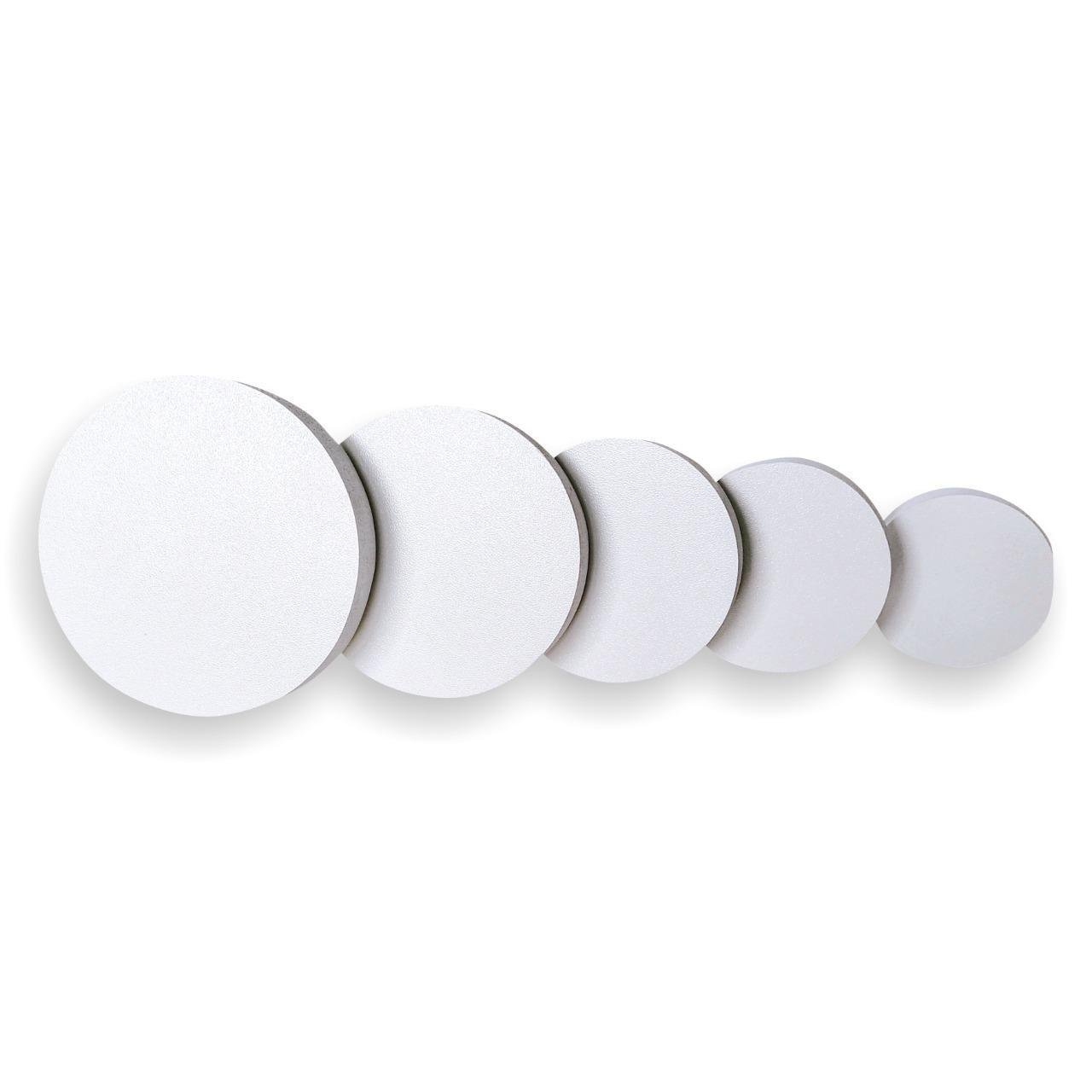 Kit 5 Ganchos De Parede Em 5 Tamanhos Branco