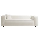 Ver imagem 7 de Kit Sofá 3 Lugares 200cm e Poltrona Decorativa Escritório Orgânico Cecília Bouclé Branco - Amarena M