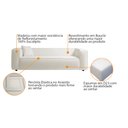 Ver imagem 5 de Kit Sofá 3 Lugares 200cm e Poltrona Decorativa Escritório Orgânico Cecília Bouclé Branco - Amarena M