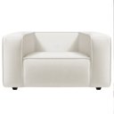 Ver mais imagens de Kit Sofá 3 Lugares 200cm e Poltrona Decorativa Escritório Orgânico Cecília Bouclé Branco - Amarena M
