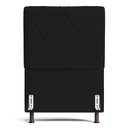 Ver imagem 2 de Cabeceira Cama Box Solteiro Mel 90cm com Frame Sintético Preto - Desk Design