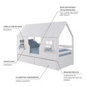 Ver imagem 4 de Cama Casinha Encantada com 02 Gavetas Madeira Maciça Branco Housin