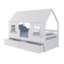 Ver imagem 2 de Cama Casinha Encantada com 02 Gavetas Madeira Maciça Branco Housin