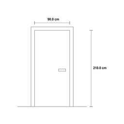 Porta de Madeira 210x90cm Espessura 3,5cm Mmc Eucaplac Frisada Residence Eucatex - 3