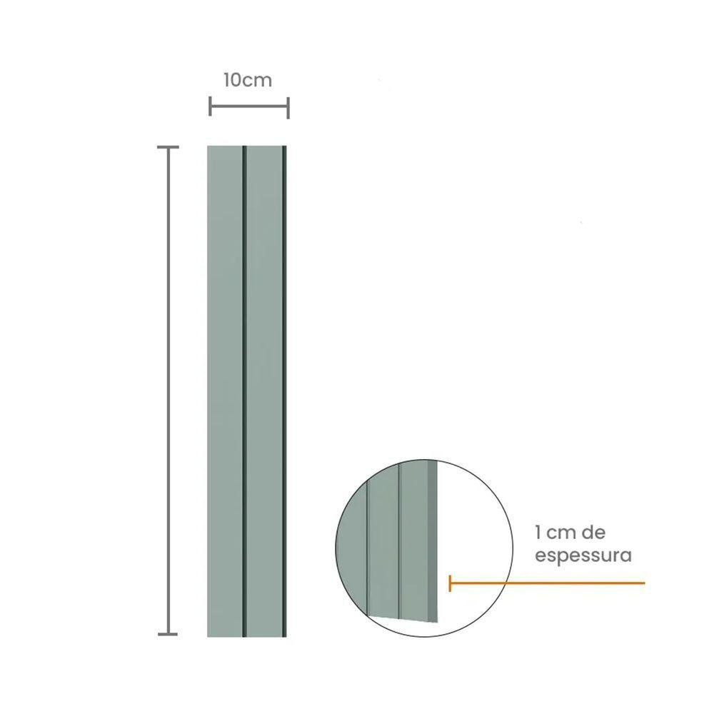 Painel Ripado Eva Laminado Autocolante 10cm Play Plus Metro M² Verde - 5