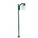 Ver imagem 1 de Poste de Jardim P23/1 com Globo de Vidro Leitoso 15x28 2,16m em Aço Fosfatizado Verde