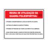 Placa de Sinalização para Condomínio Regras da Quadra Poliesportiva 40x60cm Tacolado 10 Unidades - 1