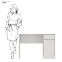 Ver imagem 5 de Escrivaninha Bancada Mesa Politorno com Gaveta Branco Home Office Escritório