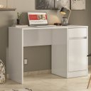 Ver imagem 1 de Escrivaninha Bancada Mesa Politorno com Gaveta Branco Home Office Escritório