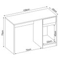 Ver imagem 6 de Escrivaninha Bancada Mesa Politorno com Gaveta Branco Home Office Escritório
