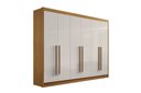 Ver imagem 1 de Guarda Roupa Casal 6 Portas 7 Gavetas sem Pés Athos - D Doro Cinamomo/Off White