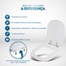 Assento Sanitário Tampa de Vaso Madeira MDF Laqueado Sabatini para bacia Icasa 6lpf - Branco - 4