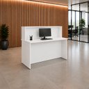 Ver imagem 4 de Balcão de Atendimento para Loja e Recepção Comercial 140x60cm + Cadeira de Escritório Ergonômica