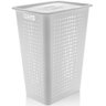 Cesto para Roupas Organizador Lavanderia 47 Litros Plástico Branco - 1
