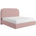 Ver imagem 2 de Cama Casal Flutuante com Cabeceira 140cm Aura W01 Linho Rosa - Lyam Decor