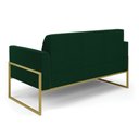 Ver imagem 7 de Sofá 2 Lugares Namoradeira Industrial Alta Dourado Marisa Bouclê Verde D03 - D’Rossi