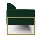 Ver imagem 6 de Sofá 2 Lugares Namoradeira Industrial Alta Dourado Marisa Bouclê Verde D03 - D’Rossi