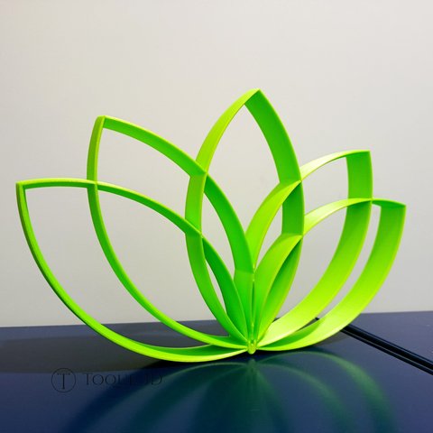 Estatueta Flor de Lótus - Símbolo Vida, Decoração,quarto - Cor: Verde Limão