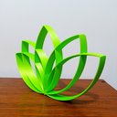 Ver imagem 3 de Estatueta Flor de Lótus - Símbolo Vida, Decoração,quarto - Cor: Verde Limão