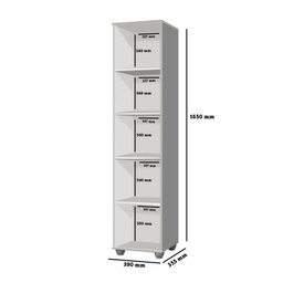 Armário Multiuso com Pés 1 Porta 4 Prateleiras Sofia - 5 Armário Multiuso com Pés 1 Porta 4 Prateleiras Sofia - 5