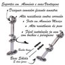 Kit Varão para cortina 2,0 Metros Duplo 19 e 19 mm Suporte Metal - 2