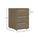 Ver imagem 4 de Escrivaninha Mesa Escritório 150cm com Gaveteiro 3 Gavetas com Rodízio