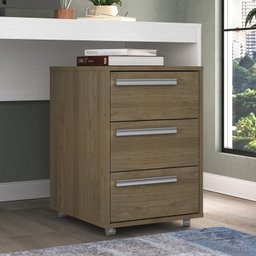 Escrivaninha 150cm com Gaveteiro 3 Gavetas com Rodízio - 8