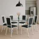 Ver imagem 1 de 6 Cadeiras Paris Branca Cozinha Aço Tubolar Confortável Jantar