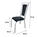 Ver imagem 6 de 6 Cadeiras Paris Branca Cozinha Aço Tubolar Confortável Jantar