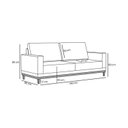 Ver imagem 3 de Sofá Living 2 Lugares Linho 180cm Preta Cronus