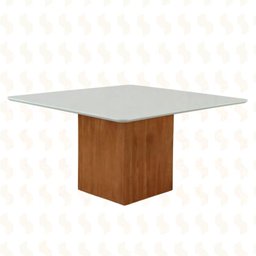 Mesa de Jantar Quadrada MDF Laminado - Alice-1,20x1,20 metros - Art Salas - 1 Mesa de Jantar Quadrada MDF Laminado - Alice-1,20x1,20 metros - Art Salas - 1