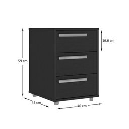 Escrivaninha 150cm com Gaveteiro 3 Gavetas com Rodízio Espresso Móveis - 4