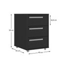 Ver imagem 4 de Escrivaninha Mesa Escritório com Gaveteiro com Rodízio 3 Gavetas 150cm Espresso Móveis Onix Tx Preto