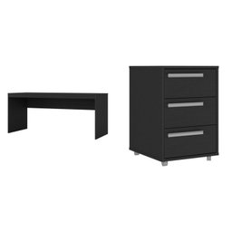 Escrivaninha 150cm com Gaveteiro 3 Gavetas com Rodízio Espresso Móveis - 2