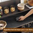 Ver imagem 7 de Balcão Buffet para Cozinha 90 Cm com Gaveta, Nichos e Portas de Tela Preto