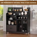 Ver imagem 2 de Balcão Multiuso para Cozinha com 2 Portas Gaveta e Prateleiras