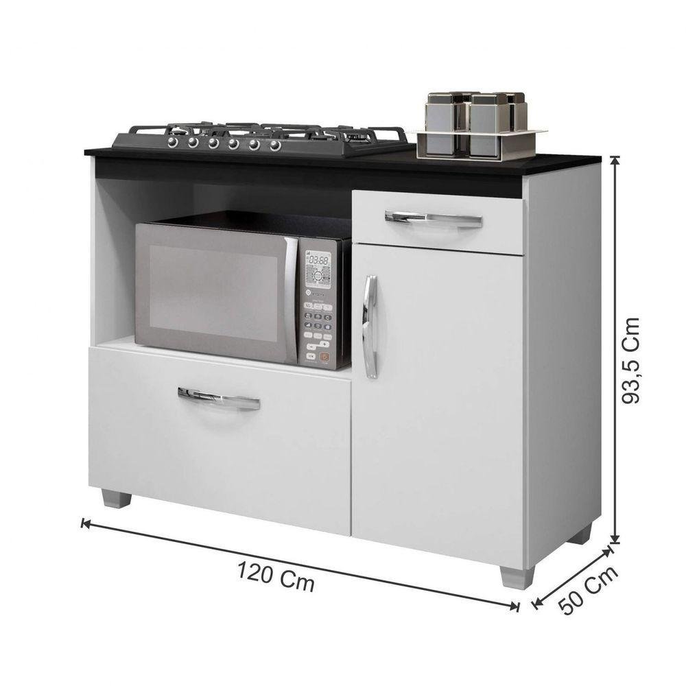 Balcão Cooktop Cronus 4 Bocas Branco Arte Móveis - 8