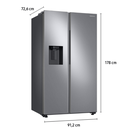 Ver imagem 5 de Geladeira Samsung Side By Side Rs60 602 Litros Inox Look 220v Rs60t5200s9/bz