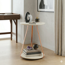 Ver imagem 1 de Mesinha Canto Lateral Decorativa Redonda Sofia Pés Ferro