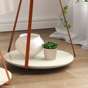 Ver imagem 4 de Mesinha Canto Lateral Decorativa Redonda Sofia Pés Ferro