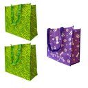 Ver imagem 1 de Bolsa Ecobag Ecologica Sacola de Ombro Reutilizavel Dobravel Compras Mercado Retornavel Kit 3 Uni AB