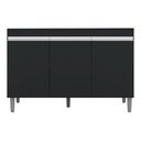 Ver imagem 1 de Balcão Gabinete de Pia Manu 120cm S/ Tampo Cor Preto