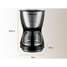 Cafeteira Elétrica 32 Xícaras Mondial Dolce Arome 127V - Preto/Inox - C-32-32X - 2