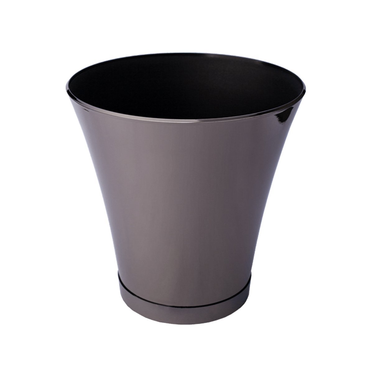 Vaso Planta Cachepô Redondo Decorativo Anti Dengue 3,5L:Fumê