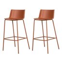 Ver imagem 1 de Fratini Kit 2 Banquetas Ipanema Alta 96 cm em Polipropileno Terracota