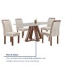 Conjunto Mesa Tampo Smart Plus Vidro Kyra 120cmx90cm 4 Cadeiras Arizona - 9