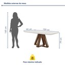 Ver imagem 4 de Conjunto Mesa Tampo Smart Plus Vidro Kyra 120CMX90CM 4 Cadeiras Arizona