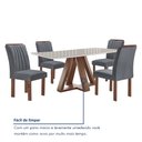 Ver mais imagens de Conjunto Mesa Tampo Smart Plus Vidro Kyra 120cmx90cm 4 Cadeiras Arizona