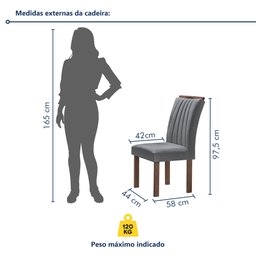 Conjunto Mesa Tampo Smart Plus Vidro Kyra 120cmx90cm 4 Cadeiras Arizona - 10