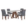 Conjunto Mesa Tampo Smart Plus Vidro Kyra 120cmx90cm 4 Cadeiras Arizona - 3
